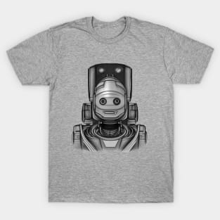 Portrait Of A Robot 3 Cyberpunk Artwork T-Shirt